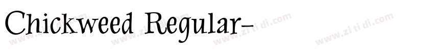 Chickweed Regular字体转换